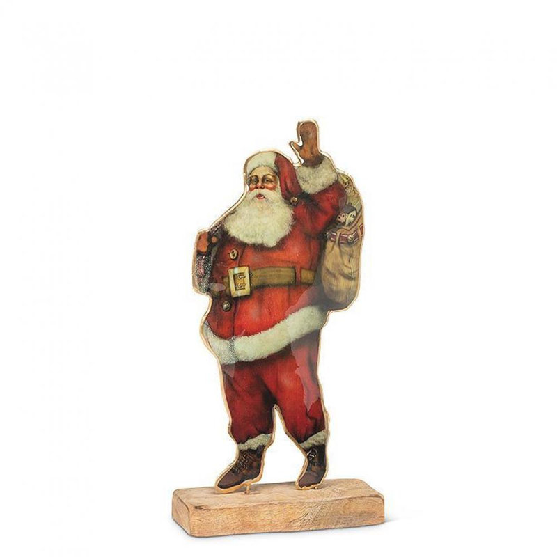 Statuette de père Noël debout debout, H 11,5 po x l 6 po x P 2,5 po