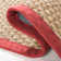 Tapis Debroh en fibres naturelles/rouges, couleur unie jonc de mer