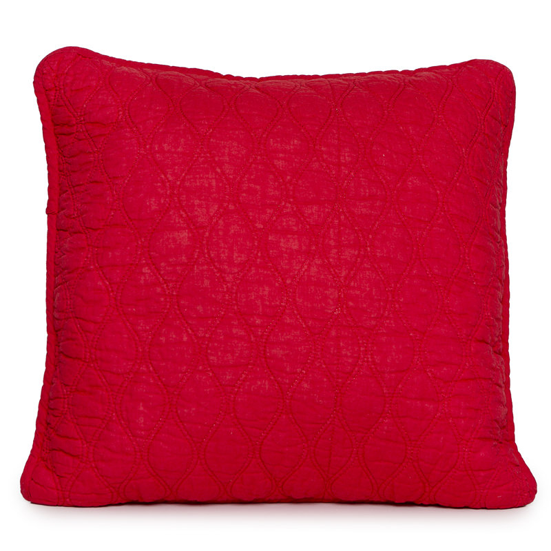 Coussin décoratif en coton Ogee, Rouge