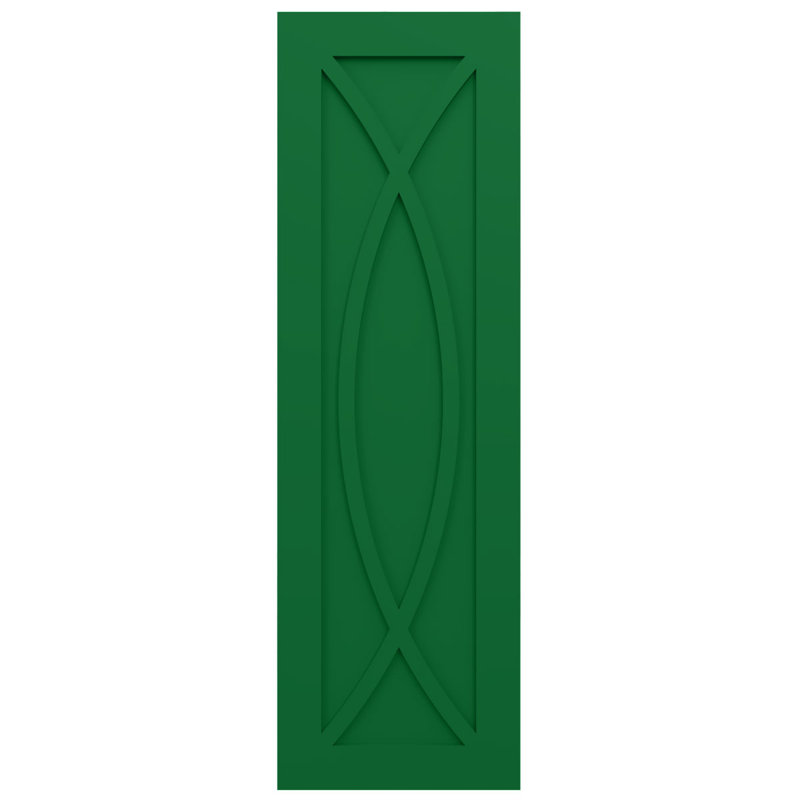Volets de style moderne EnduraCore Composite Rosa, L 12 po, H 71 po, Vert Guignet