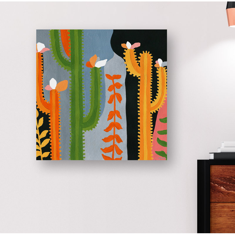 Reproduction d’art sur toile tendue « Colorful Cactuses » par Marmont Hill, H 32 po x l 32 po x P 1,5 po