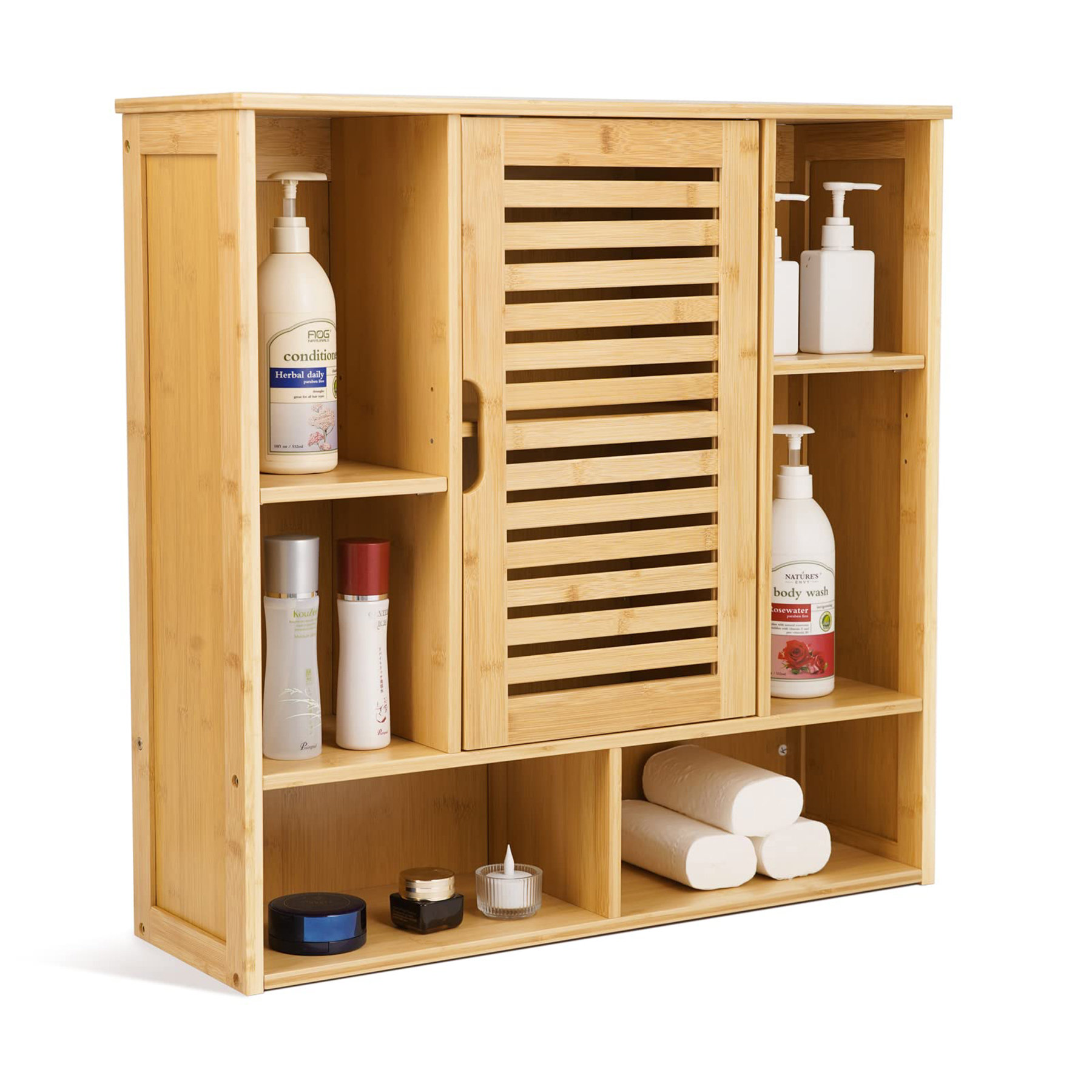 Latitude Run® Bukvice Solid Wood Wall Bathroom Cabinet | Wayfair