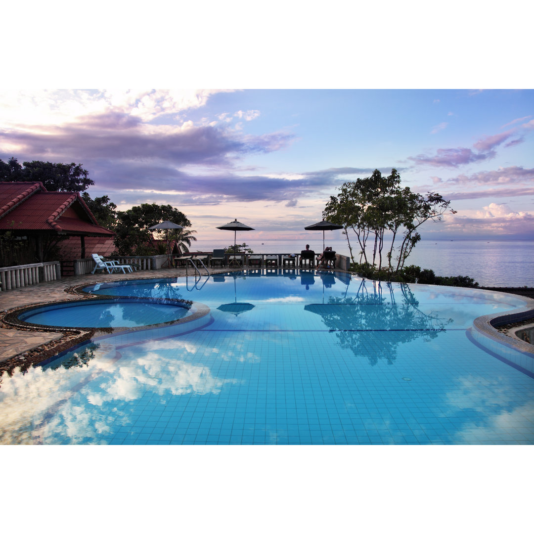 Sunset At Resort - Wrapped Canvas Print