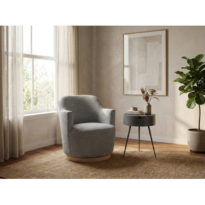 Hudnut Upholstered Swivel Armchair