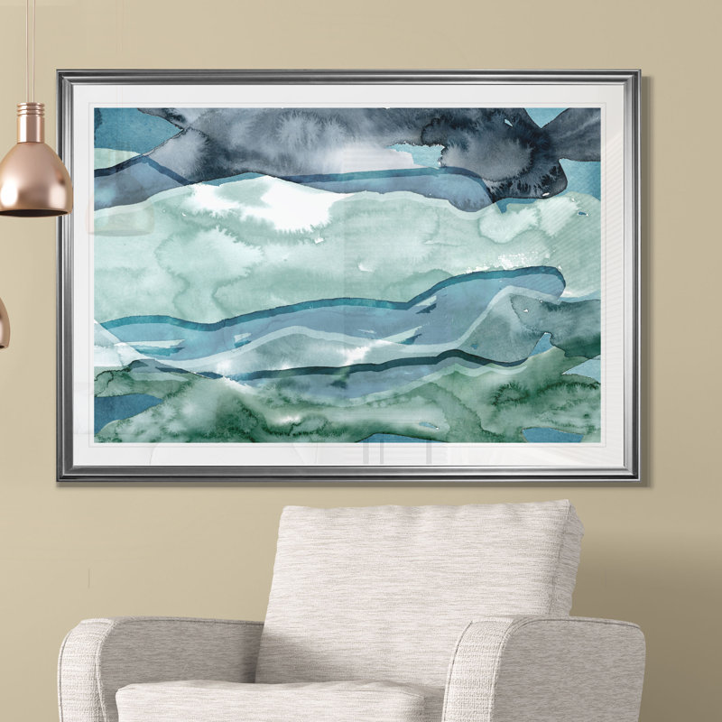 " Water Women I ", 20" H x 24" W x 1.5" D, Silver Frame