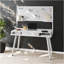 Bureau d'ordinateur avec tableau blanc magnétique effaçable à sec Techni Mobile