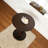 23'' Walnut Brown Accent Round Table