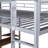 Silver Metal Loft Bed, Full Size With Desk & Shelves - Enhance Bedroom And Appearance Bed In Silver, 2 Organization Comfort-767650745