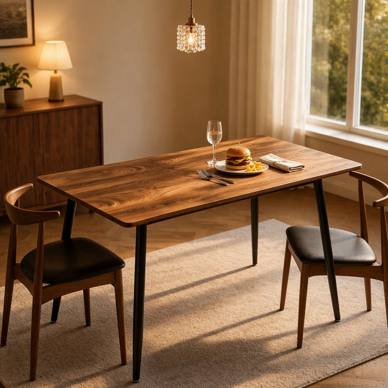 Table de salle à manger, 29.92" H x 27.56" W x 47.24" D, Wood, MDF