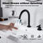 Moderne 8 po Robinet de salle de bain à poignée double à 3 trous à large économie d'eau avec ensemble de bonde -116078806