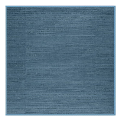 Machine Washable Solid Blue Area Rug