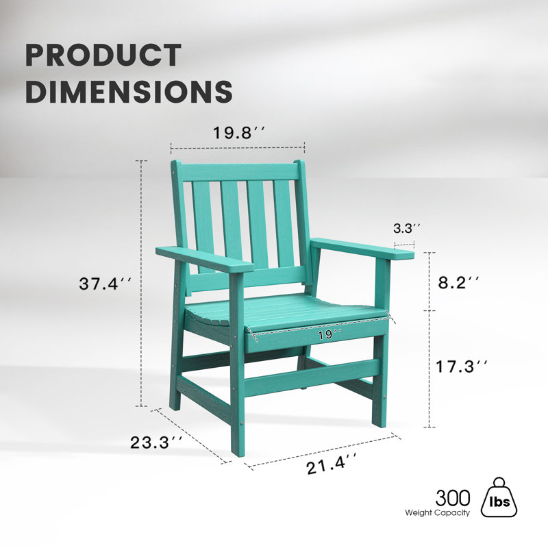 Chaise d'extérieur HDPESRS, Bleu lac