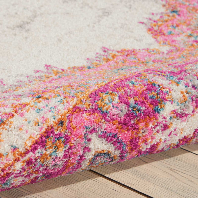 Fuschia Rug, Stain Resistant Floral Rug, Luxurious Traditional Persian Rug For Bedroom & Diningroom, Rectangle 114 x 175 cm