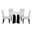 Ensemble de table de salle à manger 5 pièces, table de salle à manger moderne de 43 pouces et 4 chaises rembourrées pour la salle à manger, la cuisine, le salon et l'assemblage facile-1326363756-1326363746
