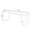 Black+Clear Semi-Circle Solid Wood+Acrylic desk-799781135