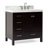 Ariel Cambridge 36 In. Right Offset Vanity With 2 In. Carrara Marble Countertop-105903775-105903774