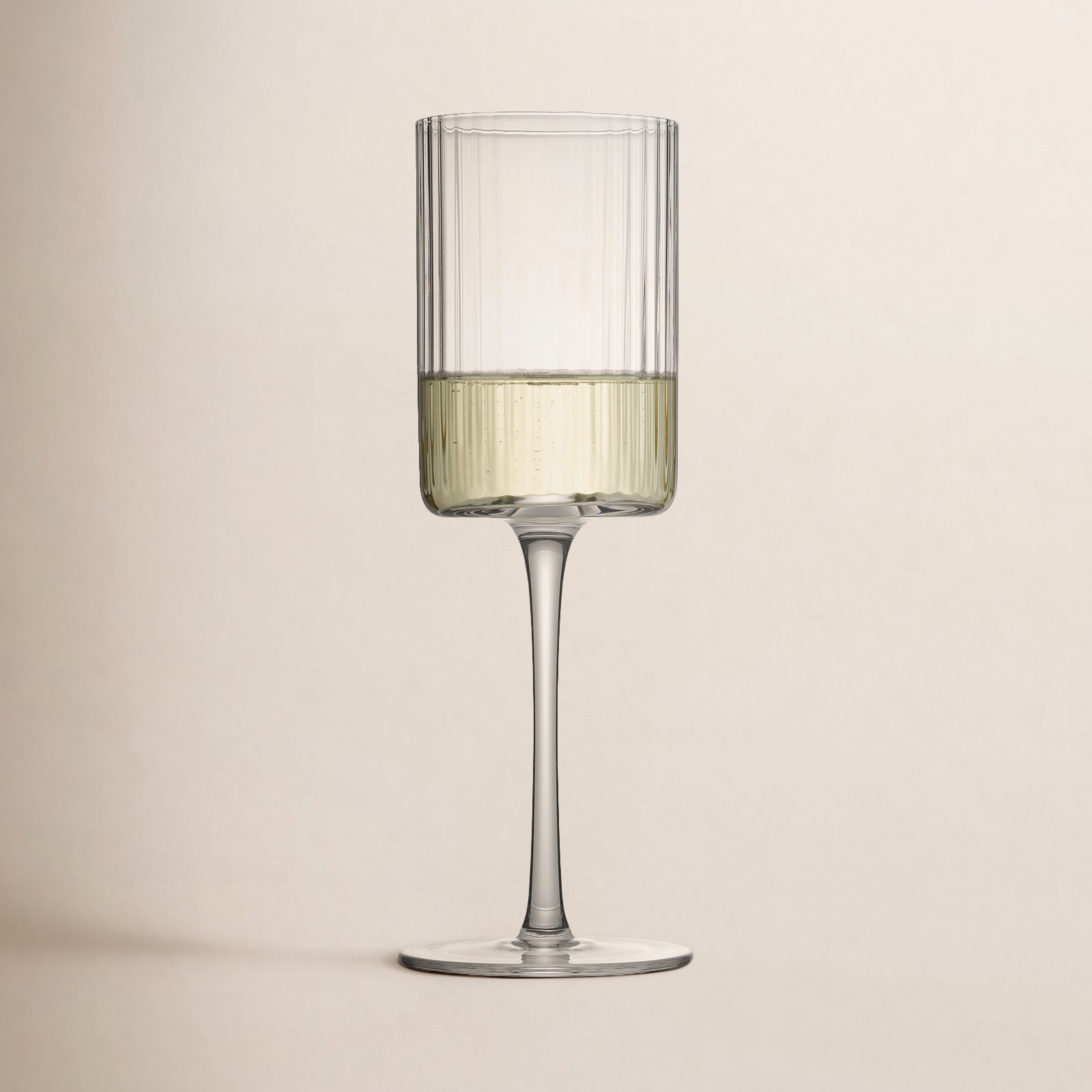 JoyJolt Elle Fluted White Wine Glasses, 11.5oz