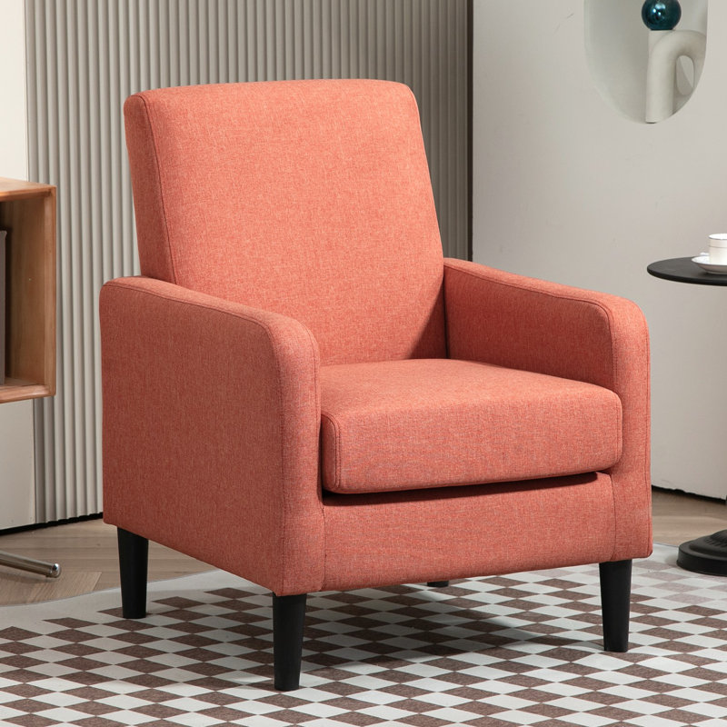 upholstery 26.2'' wide armchair, Red Polyester