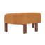 Canapé d'appoint compact et moderne incurvé de 70 cm (27,5 po) de largeur, recouvert de tissu bouclé, avec pieds en bois massif-1577002432-1577002433