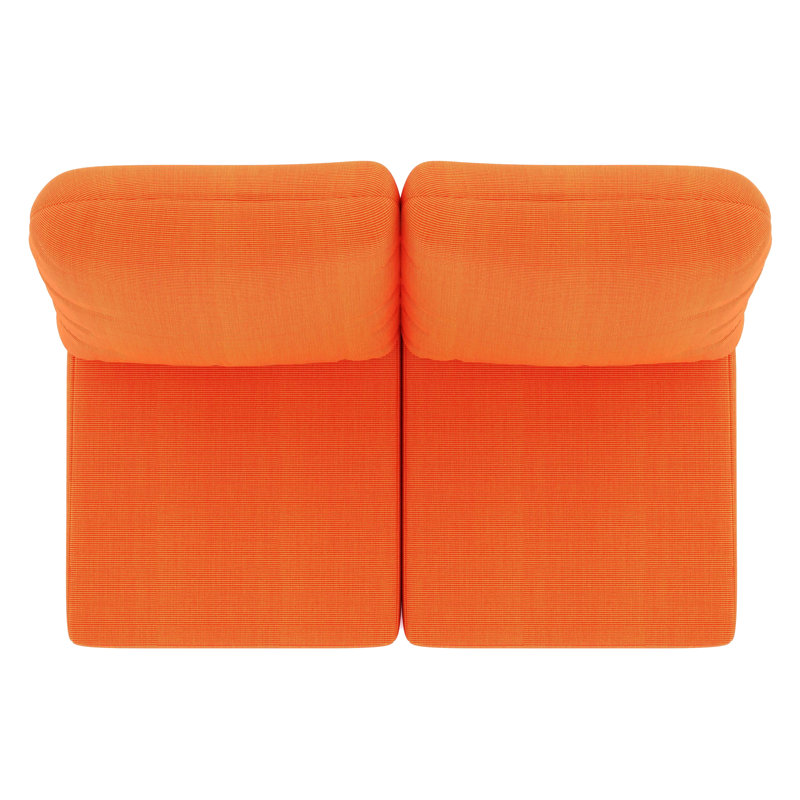 Indoor/Outdoor Sunbrella® Seat/Back Cushion, Sunbrella Upholstery Tangerine Sunbrella® Canvas