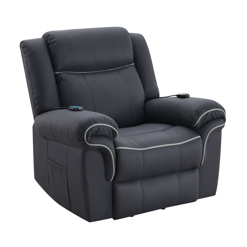 Fauteuil inclinable électrique en microfibre Domana