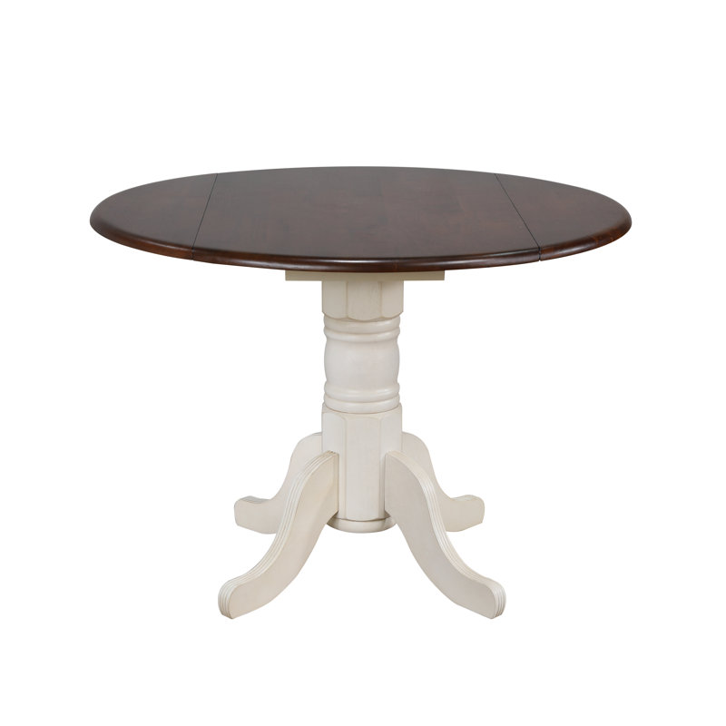 Azizi Extendable Solid Wood Dining Table, White