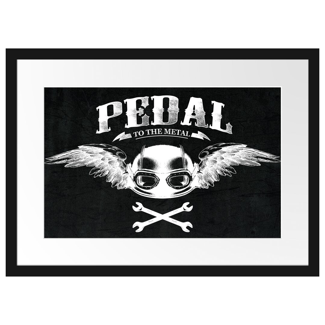 Gerahmtes Poster Pedal Black