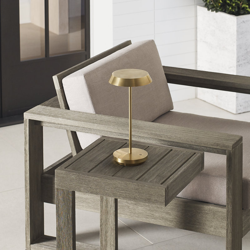 Tepa Accent Rechargeable Table Lamp, Natural Brass