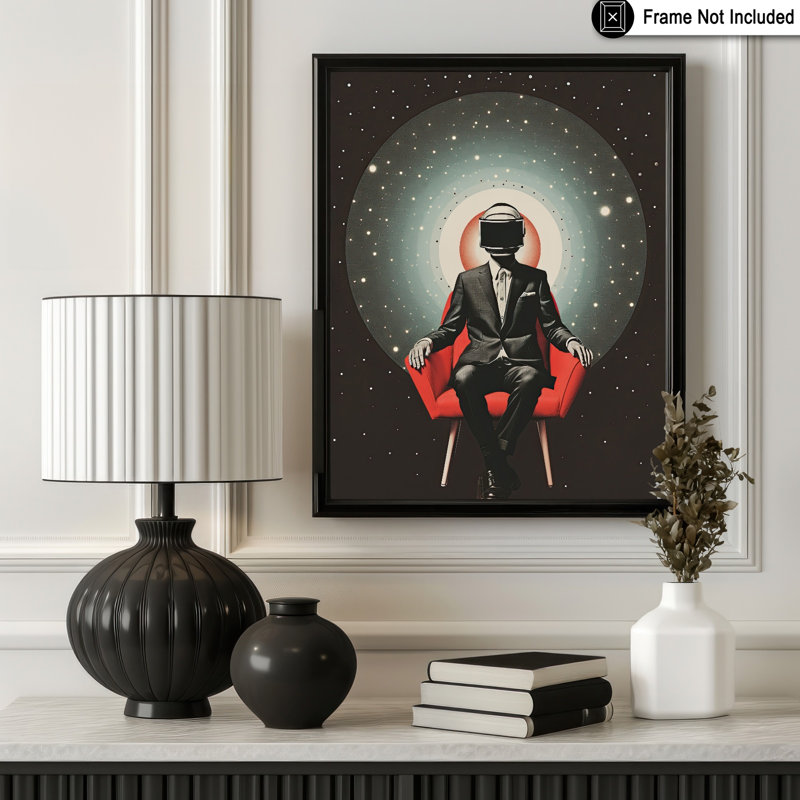Homme masqué psychédélique n ° 1, Unframed, 24"H x 32"W, Poster