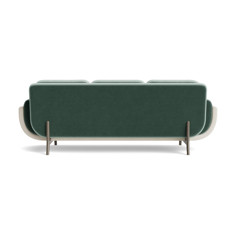 Regatta 100 Sofa, Velvet - Jade/Greenwich Leather - Cream, Driftwood