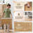 CAPHAUS Rattan Laundry Basket, 65L-160L Capacity, Removable Liner Bags, 3 colors-2089390882-2089390876