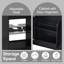Meuble-lavabo noir 20 po avec lavabo en céramique, porte à fermeture en douceur et rangement réglable