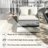 PE Wicker Rattan Double Chaise Lounge In White｜2-Person Reclining Daybed ｜Adjustable Back And Cushions｜Loveseat Arm Sofa｜Free Furniture Protection Cover-1596618760