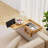 Mini Couch Arm Table For Narrow Armrest, Bamboo Sofa Arm Tray With Storage Box, Rotating Tabletop & Phone Stand, Adjustable Sofa Arm Table Clip For Snacks Or Dining, Width Of Armrest 1-7 Inch-1724171252