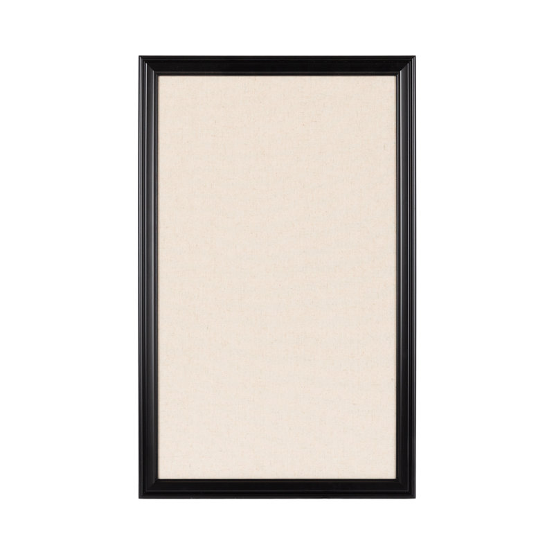 Tableau d'affichage en tissu biseauté Adlynn, H 24 po x L 15 po, Noir