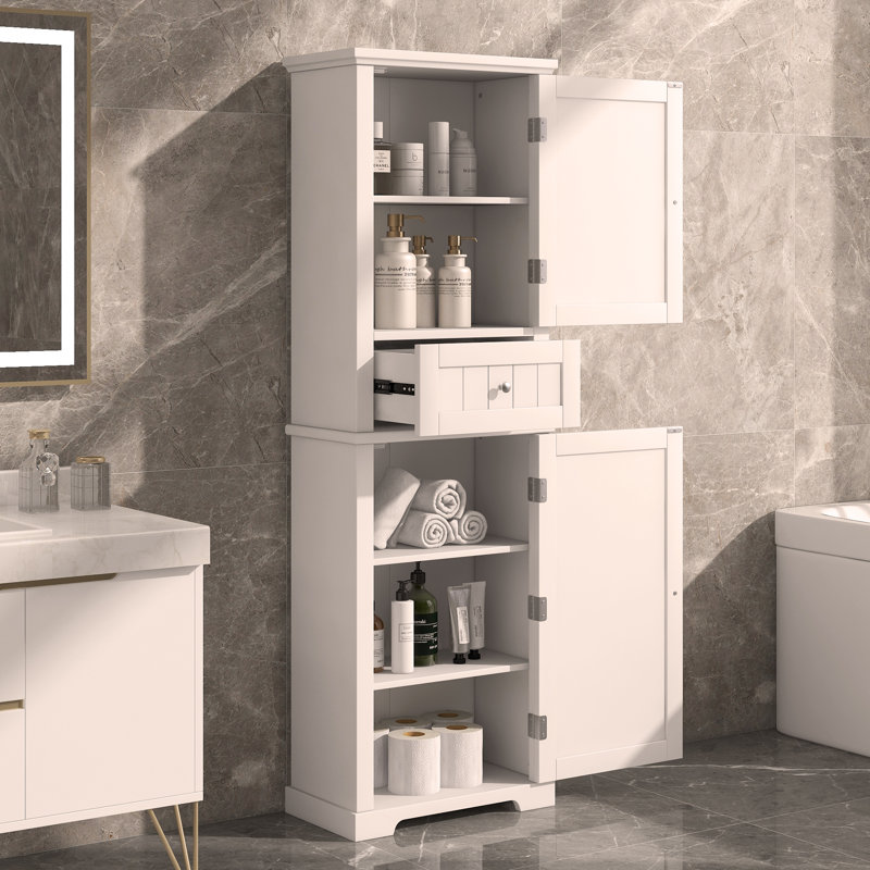 Armoire de salle de bain Ahsanul, Blanc