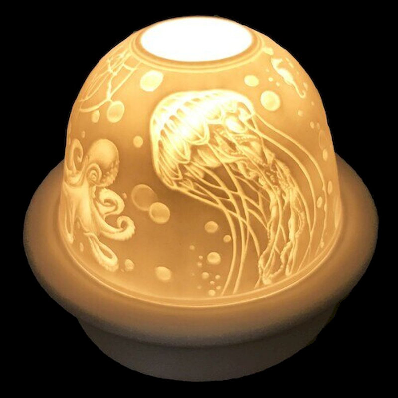 Photophore de table en porcelaine 4 po