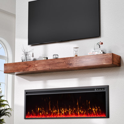 Handcrafted Rustic Solid Wood Fireplace Mantel