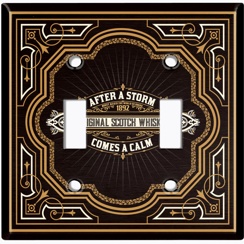 Plaque murale 2 interrupteurs à bascule