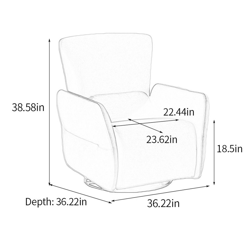 Eljean Upholstered Recliner, Beige Polyester Blend