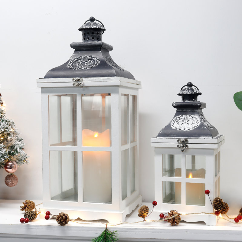 2 Piece Tabletop Lantern Set