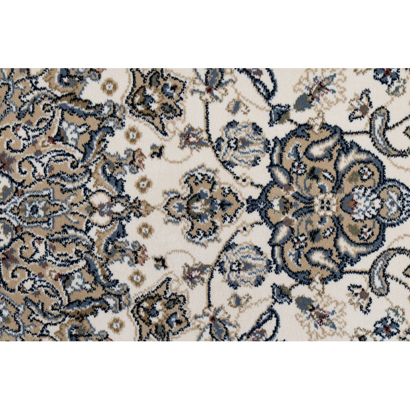 Tapis oriental ivoire / crème Attell, Ovale 6 pi 7 po x 9 pi 6 po