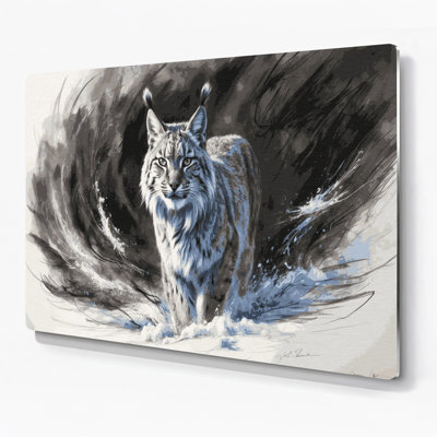 «Big Cats» sibérien Lynx, art mural en métal noir