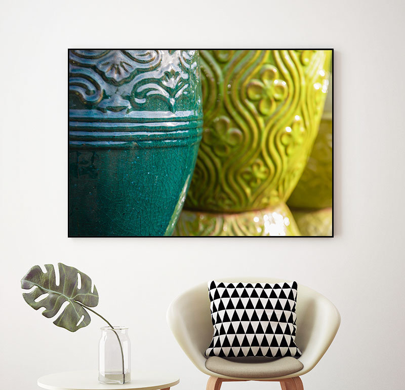 « pottery », reproduction de photo sur toile, H 16 po x l 20 po x P 2 po