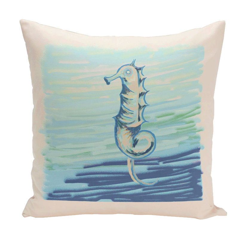 Housse et insert de coussin extérieur d'extérieur, Bleu, H 16 po x l 16 po
