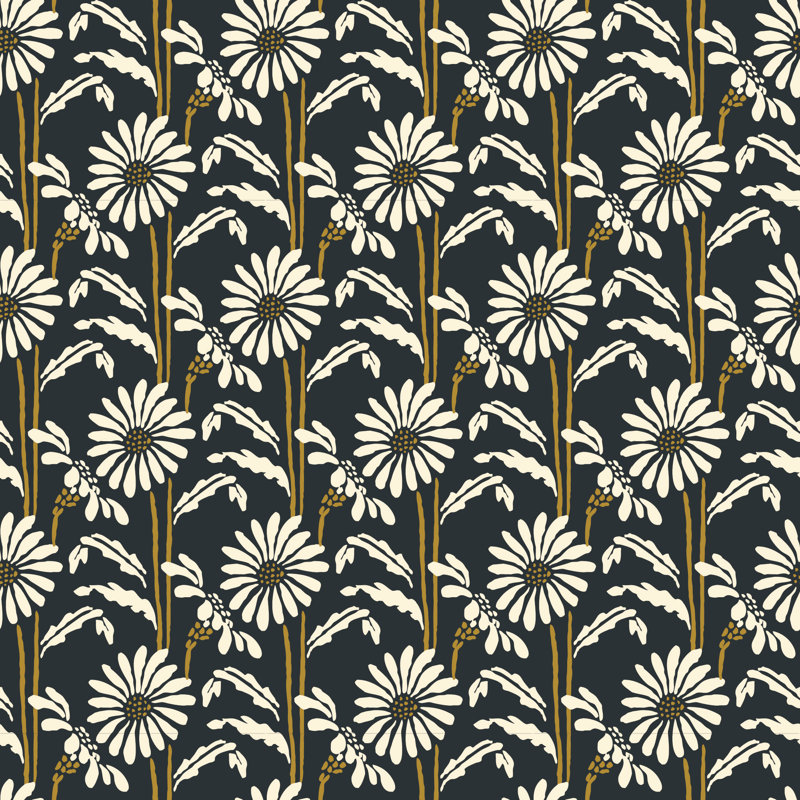 Woodland Bloom - Floral Wallpaper, Pink Peppercorn, Faux Grasscloth, Non-pasted