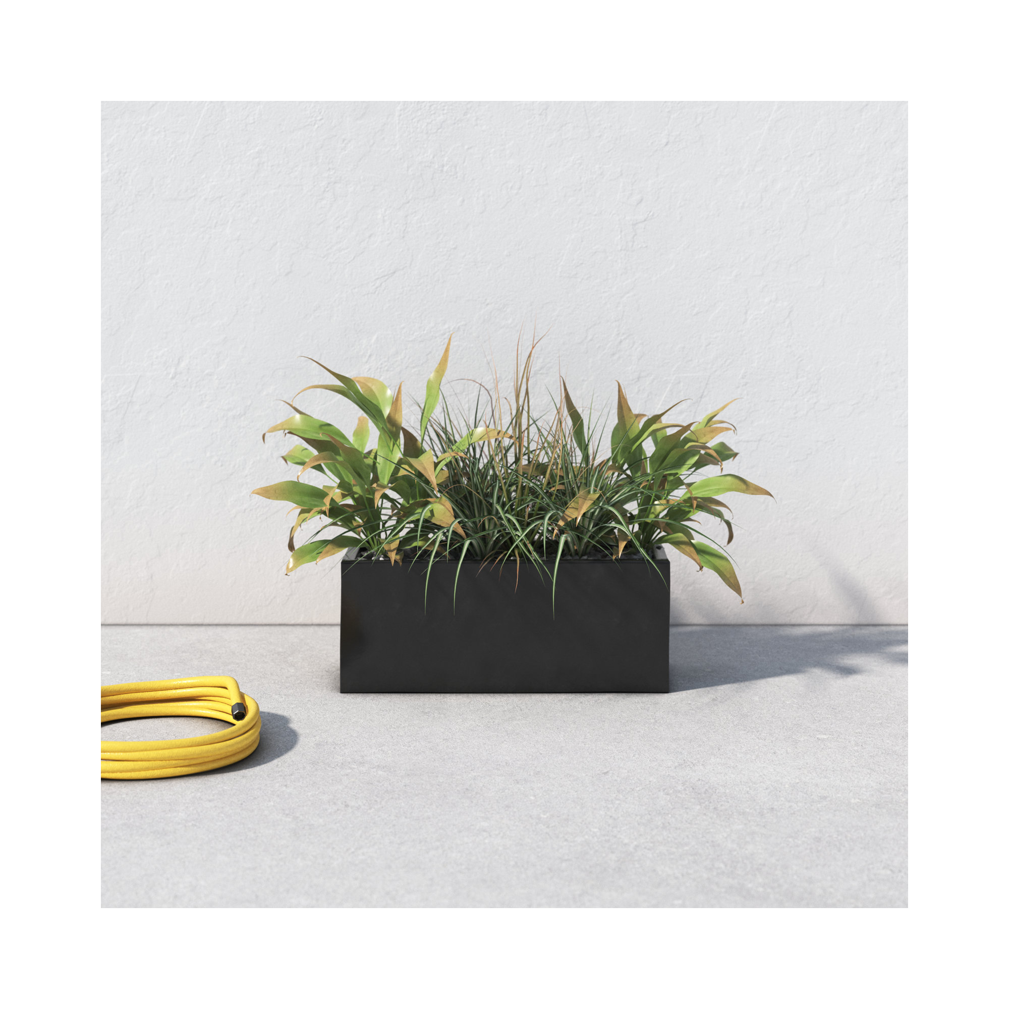 Connoisseur Handmade Planter Box, 8" H x 20" W x 8" D, Black