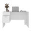 Bureau blanc à 2 tiroirs avec 1 verrouillable