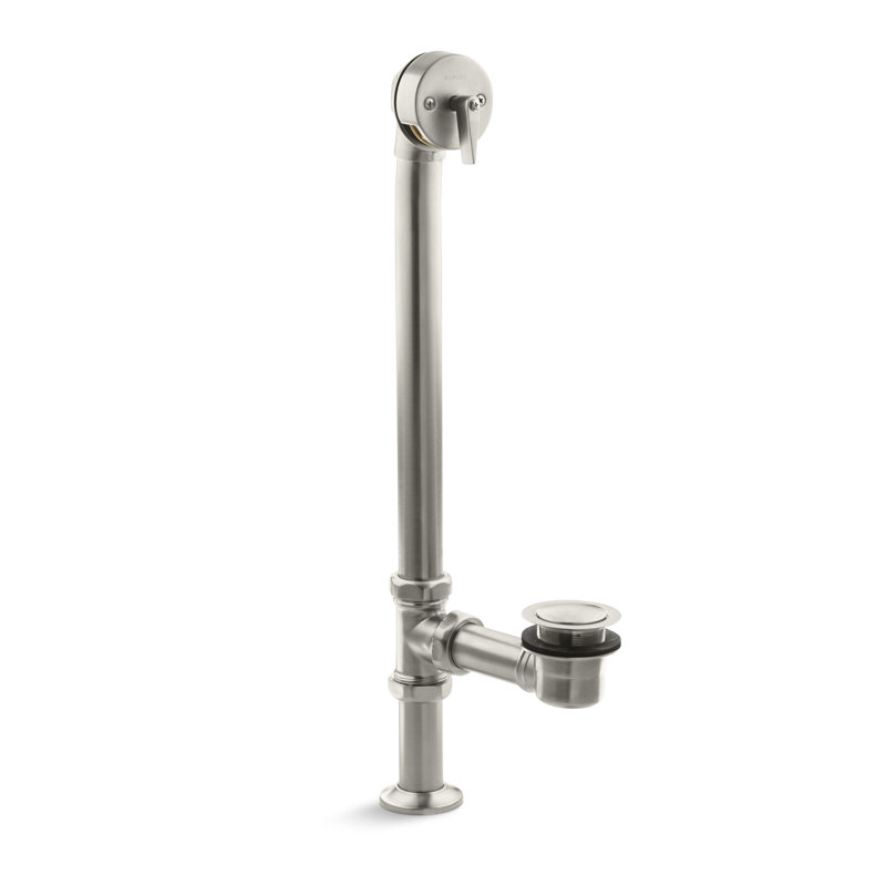 Drain de baignoire avec trop-plein Artifacts, Nickel poli vibrant
