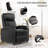 Ergonomic Massage Recliner Chair, 160° Manual Reclining Lounge Chair with 8 Modes & Remote Control-569041217